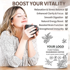 Café Arábica Instantáneo en Polvo de Alta Calidad OEM de Fábrica, Crema de Colágeno <span class=keywords><strong>con</strong></span> Chaga y Melena, Chocolate Latte Chai - Product Image 4