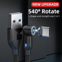Cable USB Magnético de Carga 3 en 1, Plegable y Giratorio 540°, Accesorios para Teléfono Móvil, Venta al Por Mayor OEM