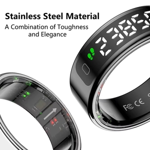 Anillo Inteligente <span class=keywords><strong>ERON</strong></span> R11 con Carga Inalámbrica, Contador de Oraciones, Pantalla Táctil, Monitor de Salud y Ejercicio Digital - Product Image 1