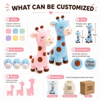 Juguete de Peluche Personalizado de Jirafa, Servicio OEM ODM, Desde el Diseño Hasta el Producto Real, Fabricante de Mascotas de Peluche Personalizadas