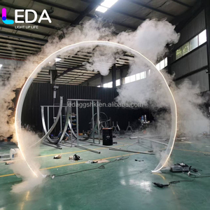 LED RGB Light Circle Mist <b>Arch</b> Door Outdoor Interactive Fog Tunnel Light Up Smoke Water Mist <b>Gate</b> for Scenic Park Event Wedding - Product Image 3