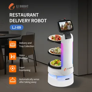 Robot de servicio de entrega de alimentos con navegación automática robótica de mercancías inteligentes artificiales a la venta