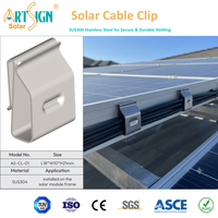 Artsign |   Clips de fixation pour câbles solaires photovoltaïques SUS304 et pinces de gestion de câbles PA pour cadre de panneau solaire et rail de montage en aluminium