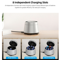 Chargeur intelligent XTAR L8 BOX pour 8 piles AA/AAA Li-ion rechargeables avec logo personnalisé et indicateur de charge