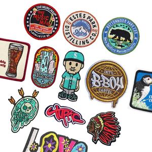 Custom Outdoor Nature Heat Press LOGO Badges Embroidered Patch <b>Sew</b> Iron on Clothing Patches Custom Round Hook and Loop Patches - Product Image 6
