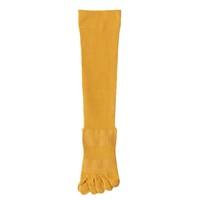 Chaussettes de compression de sport de fitness à cinq doigts Chaussettes de pression de mollet d'équipage tricotées minces de couleur pure pour le printemps, l'été