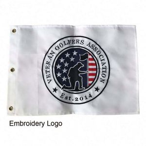 Drapeau de golf pliable portable à carreaux multicolores imprimé sur mesure de qualité supérieure pour les événements d'entraînement et de compétition - Product Image 5