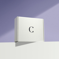Boîte d'expédition pour avion personnalisée, intérieur violet, bande de déchirement facile, logo de marque, pelliculage mat, recyclable, pour cosmétiques, bijoux, cadeaux