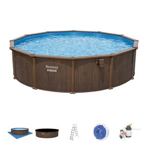 Bestway 561CS Hydrium-piscina portátil <span class=keywords><strong>de</strong></span> acero para exteriores, piscina familiar sin fin, precio al por mayor, pintura <span class=keywords><strong>de</strong></span> madera - Product Image 4