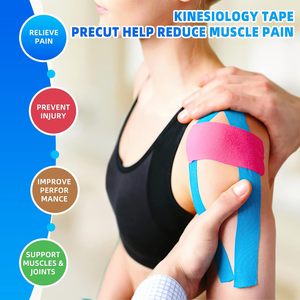 Cinta de Kinesiología Resistente al Agua de 7.5cm*5m para Rodilla y <span class=keywords><strong>Muslo</strong></span>, Cinta Deportiva Elástica para Soporte Muscular - Product Image 4