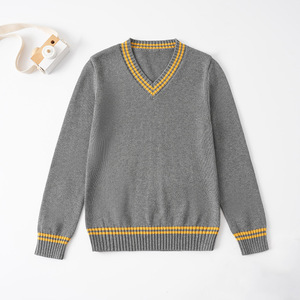 Pull-over pour enfants, nouveau style printemps-automne, pull style universitaire, vêtements d'extérieur élégants pour garçons, pull en coton pour filles - Product Image 3