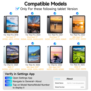 Trường hợp bàn phím cho ipad cho iPad không khí và cho iPad Pro 10.9 & 11 inch ánh sáng và mỏng đáng chú ý sản phẩm màu đen mới - Product Image 3
