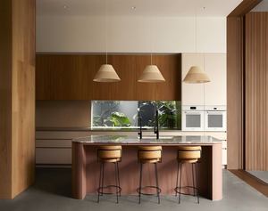 Armoire de cuisine style moderne, panneau de particules d'usine, armoire de cuisine en mélamine, armoires de cuisine laquées, vente en gros - Product Image 2