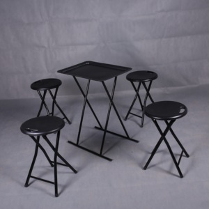 Table d'appoint ronde en métal, table basse étanche, petite table <span class=keywords><strong>de</strong></span> <span class=keywords><strong>canapé</strong></span> avec <span class=keywords><strong>plateau</strong></span> <span class=keywords><strong>amovible</strong></span> - Product Image 3