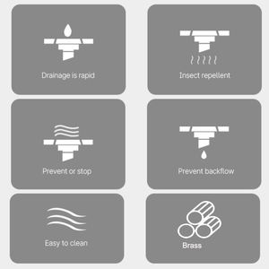 Siphon <span class=keywords><strong>de</strong></span> sol carré moderne en laiton noir <span class=keywords><strong>de</strong></span> 4 pouces, anti-odeur, <span class=keywords><strong>grand</strong></span> format, design invisible pour salles <span class=keywords><strong>de</strong></span> bain résidentielles et hôtelières - Product Image 6