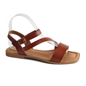 Damen-Sandalen mit Knöchelriemen und Schnalle, Premium-Mikrofaser, PU-TPR-Sohle, Sommer-Slides, Rutschfest, Modischer Trend, Private Label - Product Image 3