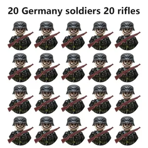 20 pièces/ensemble Soldats militaires de la Seconde Guerre mondiale, blocs de construction, figurines d'action, URSS, États-Unis, Royaume-Uni, France, Japon, Canada, Italie, Chine, unisexe - Product Image 2