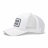 Casquette de baseball ajustable en polyester/coton à motif personnalisé avec broderie à la main et impression en relief, style décontracté/tendance pour la plage et les voyages