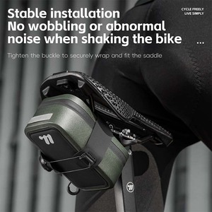 Bolsa Trasera para Sillín de Bicicleta de Montaña WEST BIKING, Bolsa de Viaje Portátil, Autoblocante, Impermeable y Resistente al Desgaste - Product Image 3