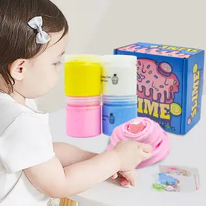 Pegamento espumoso personalizado ecológico DIY Play Dough no pegajoso niños algodón barro arcilla liberación presión perfumado helado limo Kit