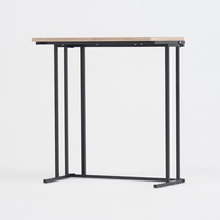 Tables d'appoint d'extérieur en gros du fabricant de Taïwan, blanches et noires, couleurs personnalisables, design plateau bois-métal, pliables, pour usage domestique et commercial