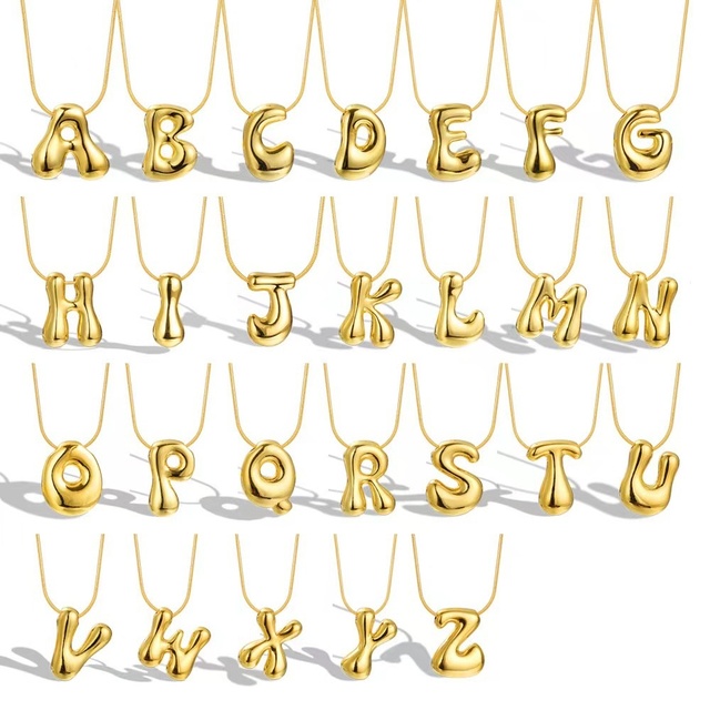 Cenda Wholesale Factory Letter Pendant Necklace Stainless Steel Jewelry Necklace for Women