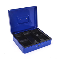 Caja de Seguridad Portátil con Cerradura de Combinación, Caja de Almacenamiento de Dinero de Hierro con Bandeja Extraíble para Monedas, para el Hogar, Tienda, Comercio Minorista