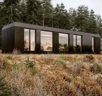 Maison modulaire préfabriquée de luxe, design entièrement personnalisé, maison de vacances en forêt, mini-maison, villa isolée à haut rendement énergétique