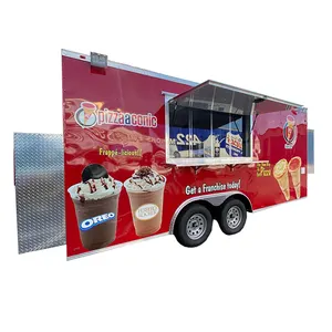 Custom-made Crepe Making Machine Food Vending Cart For Sale With Soup Pools