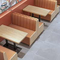 Restaurant und Cafe Holz Holz Tisch Stuhl Set Bank Sofa Stand Sitz möbel Stand für Coffee Shop