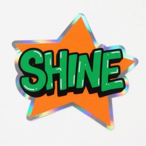 Autocollant personnalisé découpé à la forme, en vinyle holographique brillant, avec logo imprimé imperméable - Product Image 5