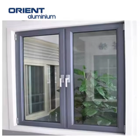 Ventanas de vidrio de estilo moderno para casas Ventana de aluminio de doble acristalamiento Diseño simple Ventanas residenciales de aluminio insonorizadas