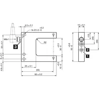 Capteur photoélectrique à barrière lumineuse laser Di-Soric OGUL031G3-T3, IP67, 10-30 V CC, connecteur M8, fabriqué en Allemagne