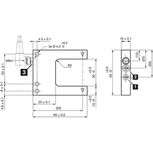 Barrière optique à fourche OGU031G3-T3, capteur optique Di-Soric, IP67, connecteur M8, LED, 10-30VDC, fabriqué en Allemagne - Product Image 2