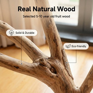 Penjualan laris modis lucu desain persediaan hewan peliharaan furnitur pohon panjat kucing mewah kayu menara pohon kayu padat - Product Image 5