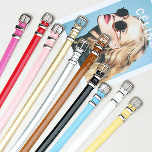 <span class=keywords><strong>Ceinture</strong></span> en cuir couleur bonbon avec boucle fine en alliage, style Ins, pour <span class=keywords><strong>femme</strong></span>, idéale pour robes et jeans - Product Image 3