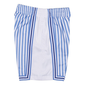 Shorts de basket-ball pour homme Healy, bleu et blanc rayés, taille élastique, respirant, en mesh, décontractés, avec impression latérale des Lakers - Product Image 4