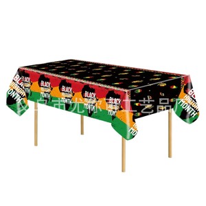 Mantel Desechable para el Mes de la Historia Negra, Decoración para Fiesta con Temática Afroamericana, Diseño Impreso Digital en 3 Colores - Product Image 3