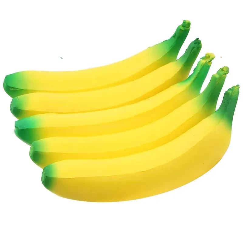 Offres Spéciales Anti Stress Squishy Jouets Lente Rising Fruits Banane Forme PU Squishy Jouets Pour Enfants Adultes