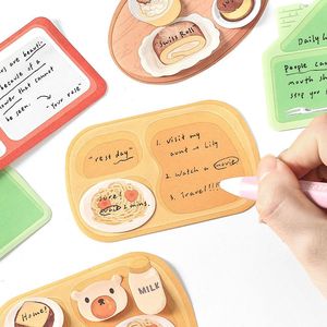 Note adesive carine serie pranzo a tema cibo Kawaii piccolo blocco Note per appunti per ufficio forniture per ragazze ragazzi donne - Product Image 4
