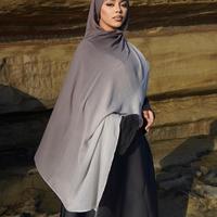 Hijab en modal imprimé, collection voilée à deux couleurs, écharpe Vela, hijab en rayonne, hijab décoré, châles en viscose modal