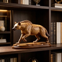 Sculpture de hyène BZY de taille personnalisable, ornement de bureau, grande statue en résine pour l'intérieur et l'extérieur, pour les zoos