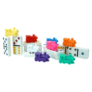 Nhà Máy Trực Tiếp Cung Cấp <span class=keywords><strong>Domino</strong></span> Train <span class=keywords><strong>Set</strong></span> Đầy Màu Sắc Nhựa Xe Lửa Cho Đôi 12 <span class=keywords><strong>Domino</strong></span> Phụ Kiện Và Trò Chơi Đặt Miếng - Product Image 3