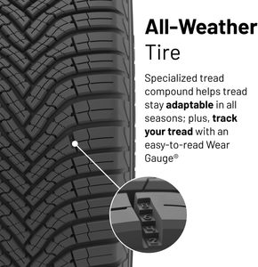ยาง <span class=keywords><strong>Goodyear</strong></span> <span class=keywords><strong>Assurance</strong></span> WeatherReady 2 สำหรับทุกฤดู แบบเรเดียลเสริมเหล็ก ขนาด 225/50R17 PCD 108 มม. ET 15 มม. ชุด 1 ใหม่ - Product Image 2