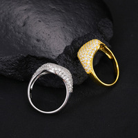 DE éblouissant luxe élégant bijoux fins luxe Chic mode 925 argent Sterling D couleur étoilé Moissanite anneau