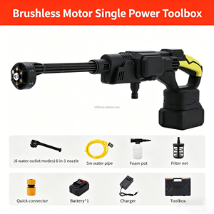 Nettoyeur de voiture sans fil à moteur sans balais, pistolet à eau multifonctionnel pour arroser les fleurs et usage domestique, machine de lavage de voiture à batterie au lithium - Product Image 6