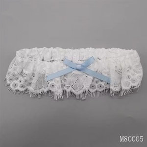 M80005 <span class=keywords><strong>Jarretière</strong></span> de <span class=keywords><strong>mariage</strong></span> en dentelle <span class=keywords><strong>ivoire</strong></span>, <span class=keywords><strong>jarretière</strong></span> de mariée - Product Image 5