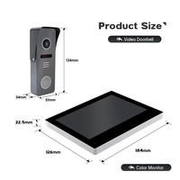 Sonnette vidéo de sécurité domestique Wifi Tuya personnalisable 1080P HD avec caméra et interphone à commande à distance