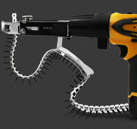 Tête de pistolet à vis pour ceinture de chaîne Pistolet d'alimentation automatique pour clous Tournevis électrique Décoration pour bois Tête de tournevis autotaraudeuse