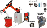 HUALONG Machine à graver automatique 3D 7 axes CNC Kuka Robot Arm Sculpture Stone avec noyau de moteur de transmission Composants de boîte de vitesses